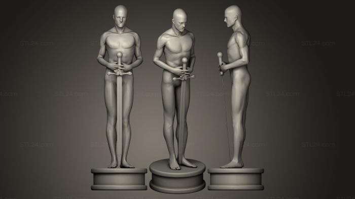 Статуэтки и статуи разные (Оскары, STKR_0341) 3D модель для ЧПУ станка